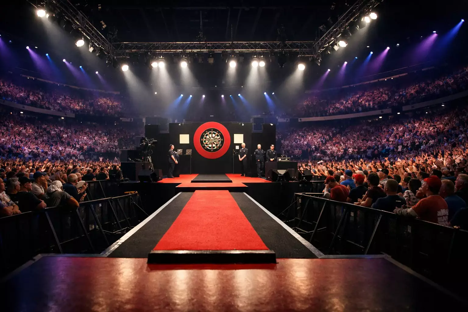 PDC-Turnierkalender 2026 – Darts-Arena mit Publikum